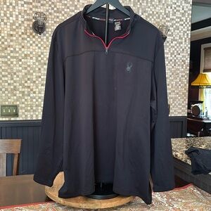 𝅺Spyder Black Red prow-b Zip Pullover Jacket XXL